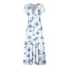 Women's Long Dress Maxi Dress Casual Dress Chiffon Dresses Swing Dress Color Casual Mature Outdoor Daily Date Ruffled Short Sleeve V-neck Dress