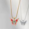 Barbie Princess Iridescent Butterfly Necklace - Light Luxury Jewelry
