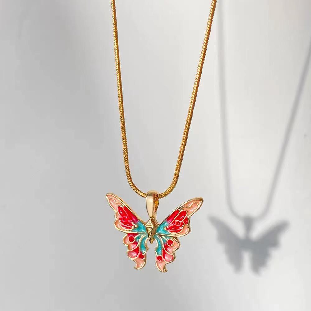 Barbie Princess Iridescent Butterfly Necklace - Light Luxury Jewelry