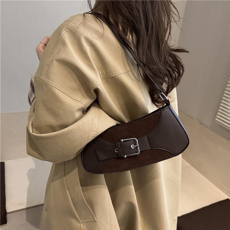 Women Fashion Korean Style Baguette Underarm Single Shoulder Crossbody Handbag