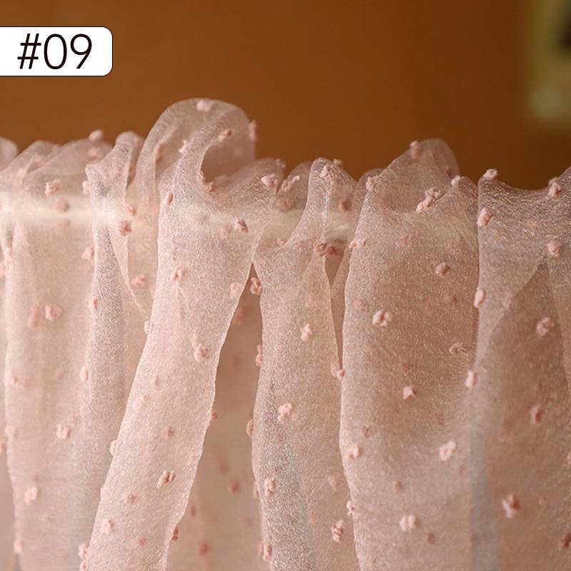 Seersucker Lace Fabric Black Polka Dot Tulle Fabric for Wedding Dress Bridal Veil Tutu Dress Baby Girls Puffy Clothing Sewing