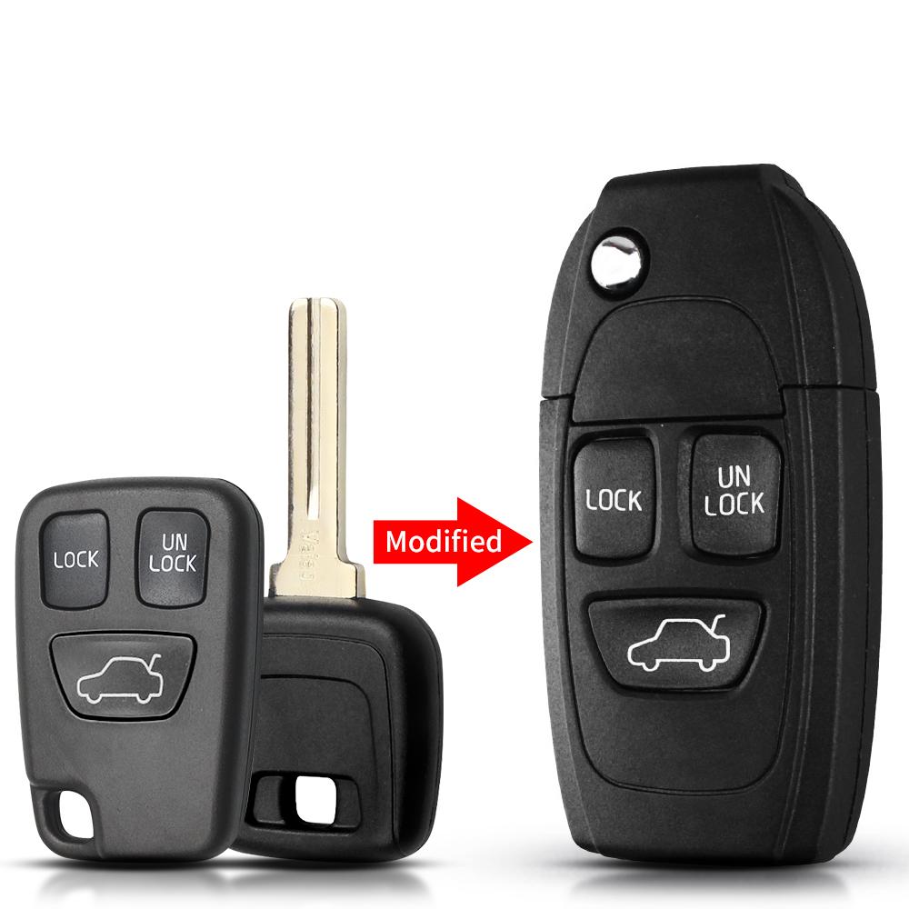 New Replacement 2 3 4 5 Buttons Remote Flip Folding Key Shell For Volvo Xc70 Xc90 V50 V70 S60 S80 C30 Fob Car Key Case