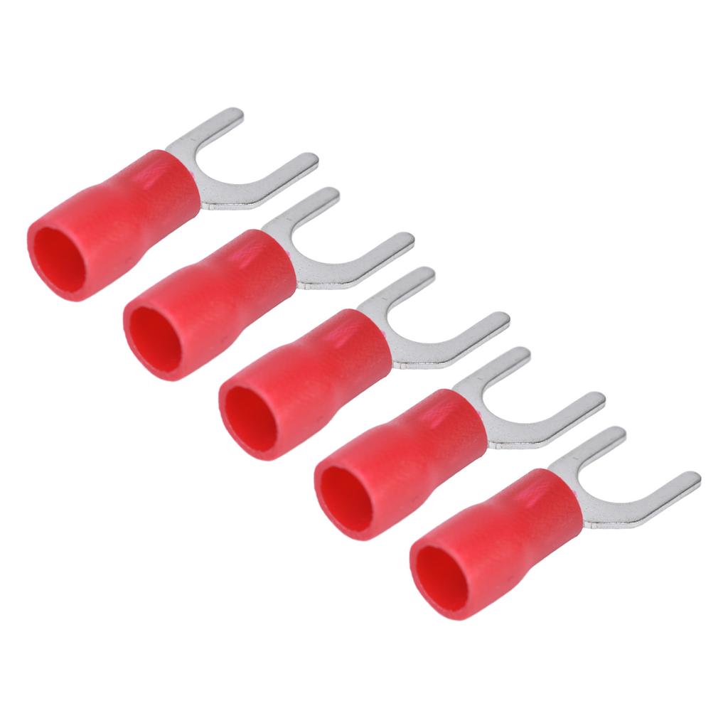 50 Stück Gabelklemmen isoliert 14?12AWG Draht Crimpverbinder Set Kit für EquipmentSV3.5?6 Rot