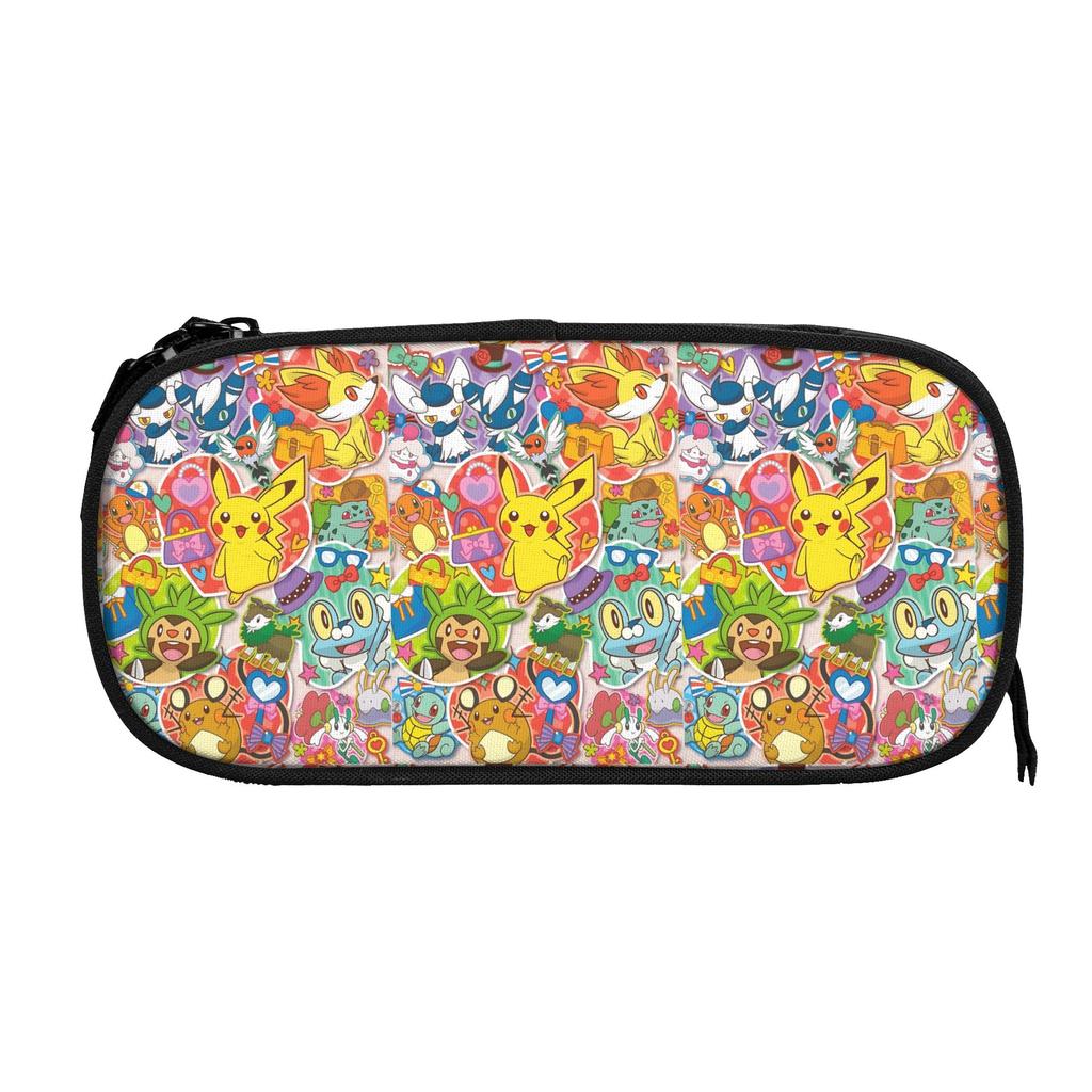 Custom Cartoon Pokemon Theme Large Capacity Bags for Child School Pencil Bag for Boys Gilrs Kids