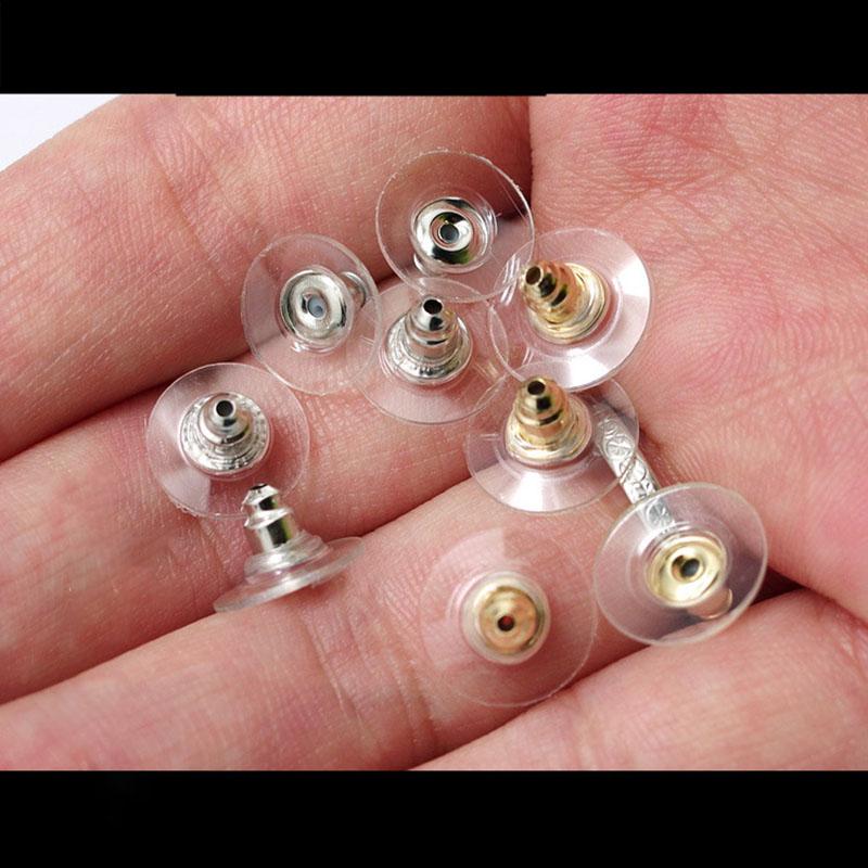 100-200pcs Rubber Earring Backs Stopper Earnuts Stud Earring Back Supplies For Jewelry DIY Jewelry Findings Making Accessories