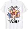 One Thankful Teacher Thanksgiving Turkey T-Shirt