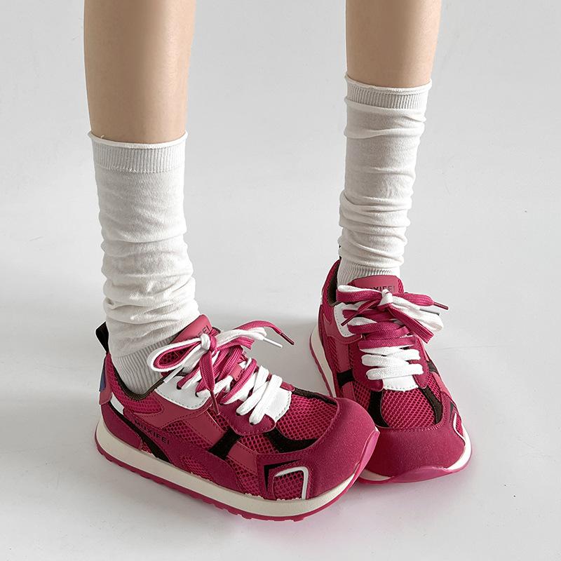 Retro Mesh Breathable Forrest Gump Casual Sports Shoes Women's 2025 New Summer Thick-soled Versatile Lightweight German Training Shoes