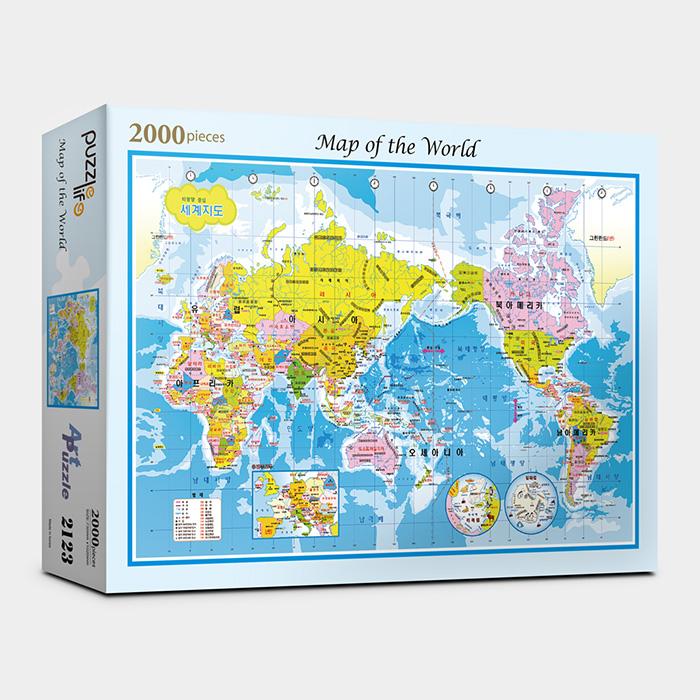 

Пазл из 2000 элементов - Карта мира