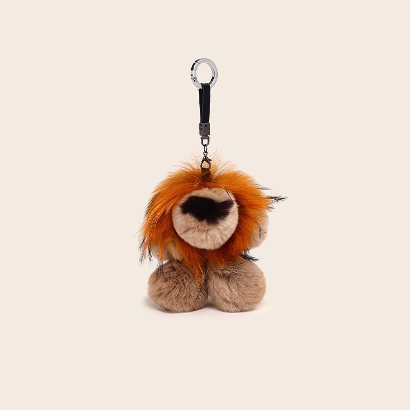 Plush Lion Pendant Bag Decoration Cartoon Animal Doll Keychain Holiday Gift
