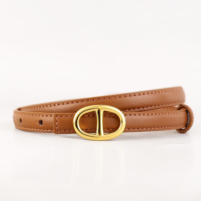Classic Leather Belt For Women With Pin Buckle Casual Office Accessory For Spring