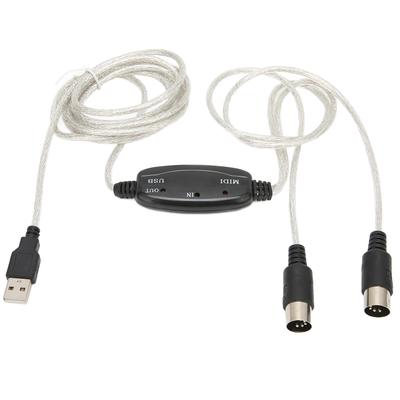 USB zu MIDI Kabel Konverter 16 Kanäle PC zu Synthesizer 2 in 1 MIDI Kabel Adapter für Windows