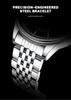 Men's Luxury Waterproof Automatic Mechanical Watch with Steel Band and Luminous Skeleton Design