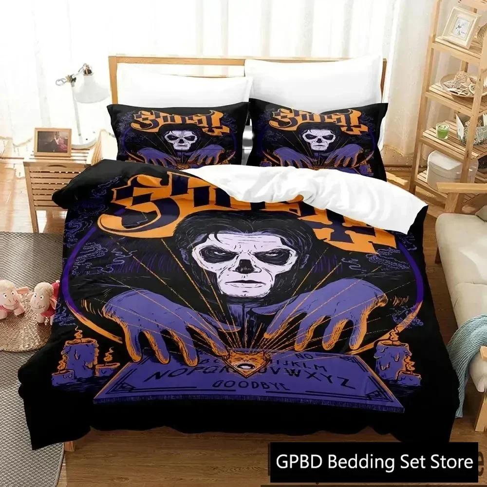 

3D Print Ghost Rock Bplus Swedish Beding Set Bedrom Soft Modern Bedspreads Comefortable Soft Duvet Cover Comfortable Quilt Cover And Pilowcase 120*200cm Single