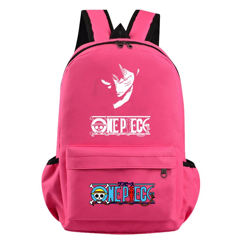 Anime One Piece Bag Large Capacity Sweet Soft Backpack for Boy Girl Children Teenager Back To School Bag Leisure Travel Bag College Canvas Bagpack