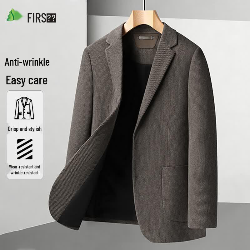 SANSAN Men's Anti-Wrinkle Chenille Suit Jacket
