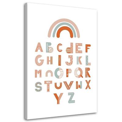 Wydruk na płótnie, Alfabet