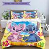 Lilo Stitch Adventure Print 3Pcs Bedding Setduvet Cover With 2 Bedropillowcase Home Birthday Gift