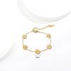 ALTERA Stainless Steel Hot Selling Gold Plated Clover Charm Bracelet Luxury Five Leaf Flower Bracelets Jewelry For Women Gift