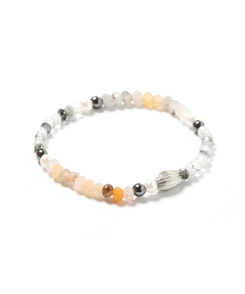Polalita Off-White Gemstone Mix Bracelet (Plt-Br-080_Yl)
