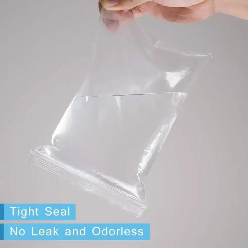 500pcs Thickened PE Zipper Self Sealing Bag, Transparent and Reusable Small Packaging, Jewelry Storage Bag, Gift Packaging Bag