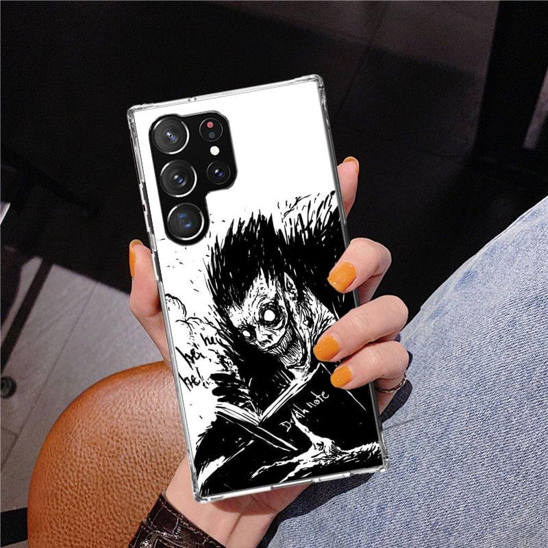 N-Note D-Death Anime Ryuk Phone Case For Samsung Galaxy S24 S25 Edge S26 Ultra S23 S22 S21 Plus S20 FE + Personalized Print Cove