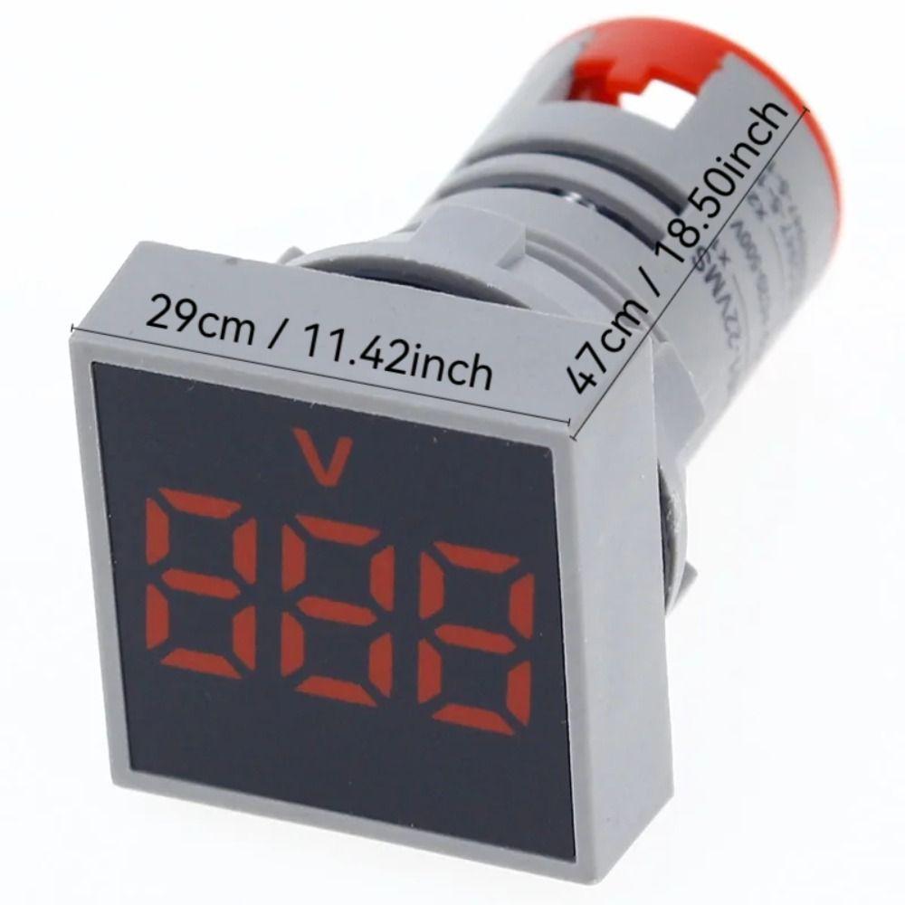 60-500V AC Digital Voltage Meter Indicator Light Square Panel Meter Panel LED Voltmeter