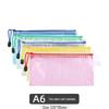 A4 Waterproof Mesh Zipper File Bag - Transparent, PVC, Handheld, Office & Student Stationery.