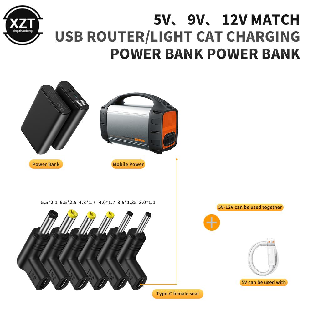 NEUER USB C PD zu DC Stromanschluss Universeller 12V Typ C zu DC Klinkenstecker Ladeadapter Konverter für Router Tablet Mini-Ventilator