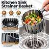Gravity Scraper Sink Strainer Basket Handle Drain Filter Basket New Sink Waste Strainer  Washbasin