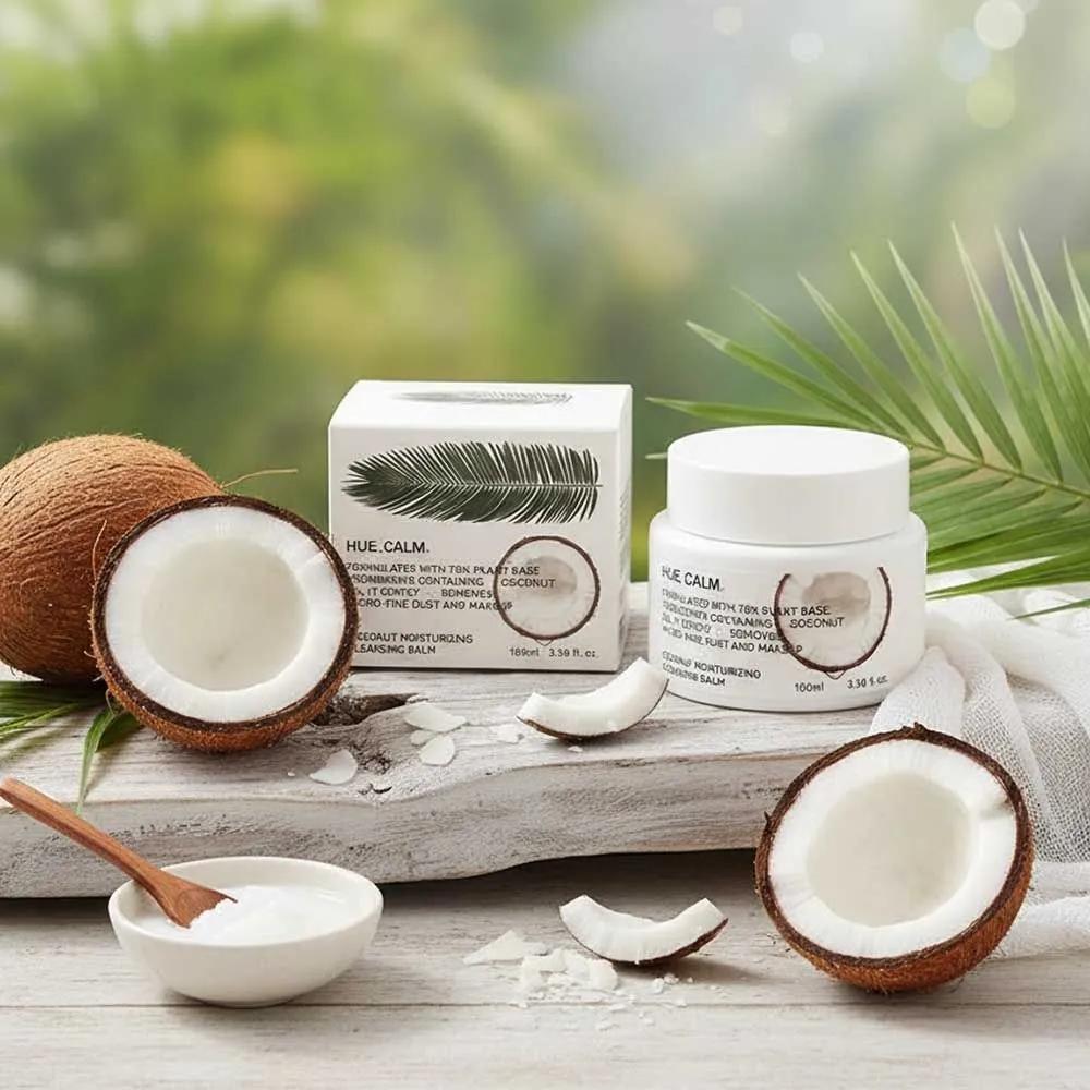 huecalm Coconut Moisturizing Clean Balm 100ml All-in-One Cleansing Cream with Makeup Removal Power