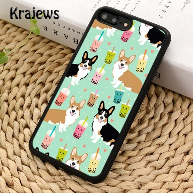 Coque de téléphone Corgi et bubble tea Pour iPhone 17 Air 16 15 14 plus 12 13 pro max coque Fundas