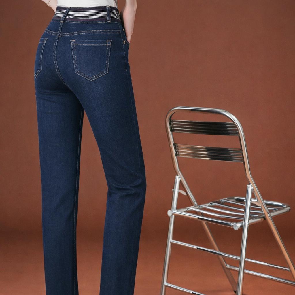 High Waisted Jeans for Women, Winter Straight Leg Stretch Oversized Loose Pants