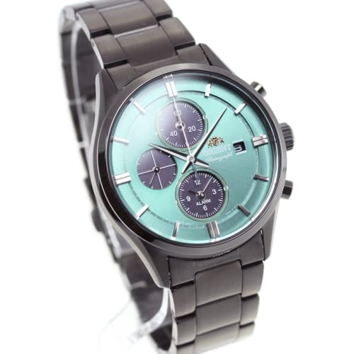 Orient SOLAR Solar Chronograph Watch, Made In Japan, with Manufacturer's Warranty, RN-TY0001E, Men's, Green