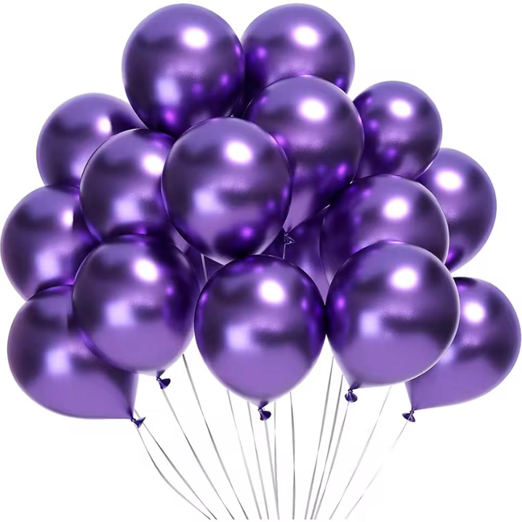 5/10/12inch Metal Purple Balloons Chrome Silver Blue Rose Gold Balloon Graduation Birthday Wedding Party Decorations