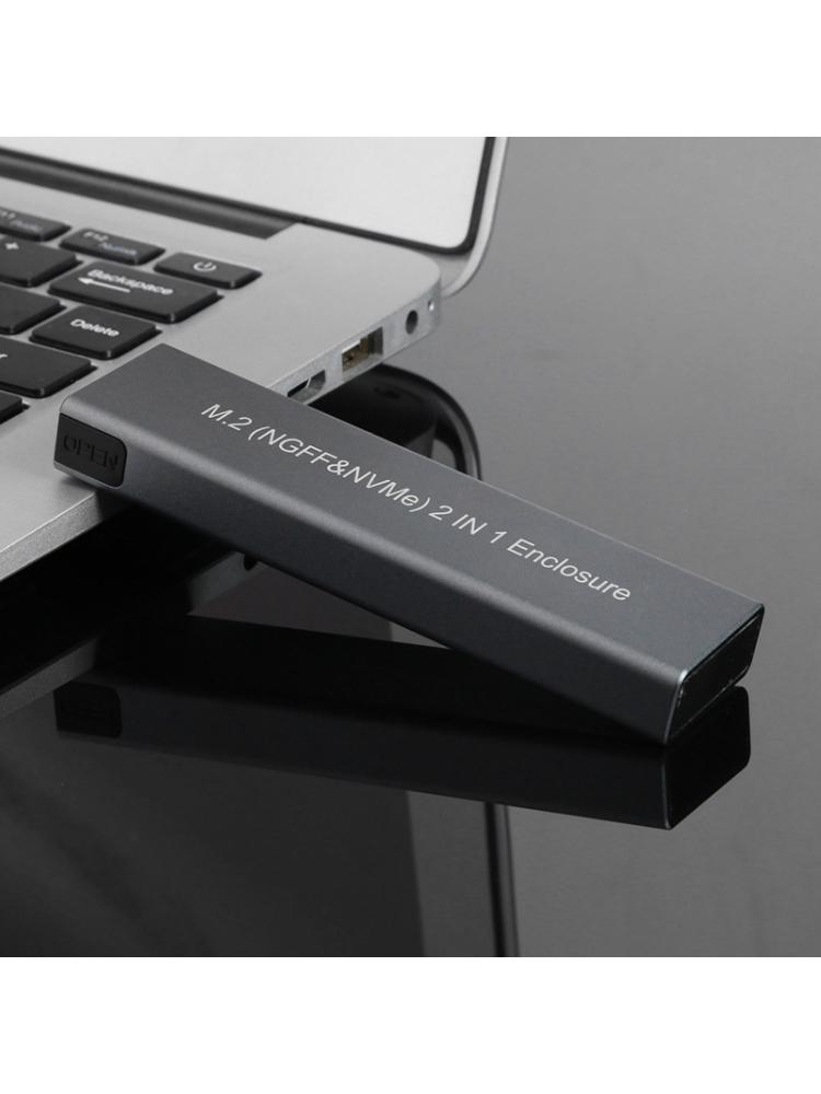 USB Type C for M.2 SSD Ternal Nclosure Box for M.2 NVME PCIE NGFF  M-Key for M/B for Key Hard Drive Disk Mobile F