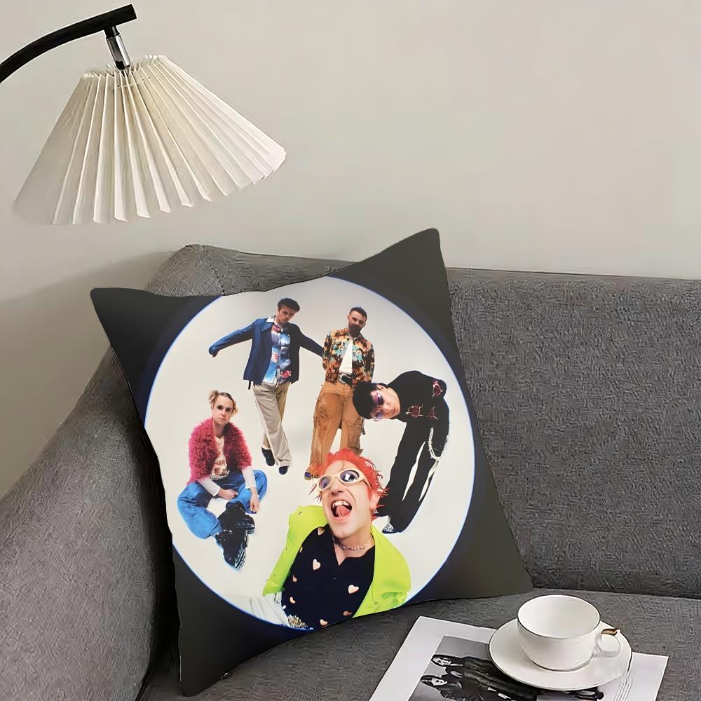 Band F-Fontaines D C Romance Cushion Cover Reversible Plush Pillow Cover – For car, sofa, bedroom, perfect as a gift.