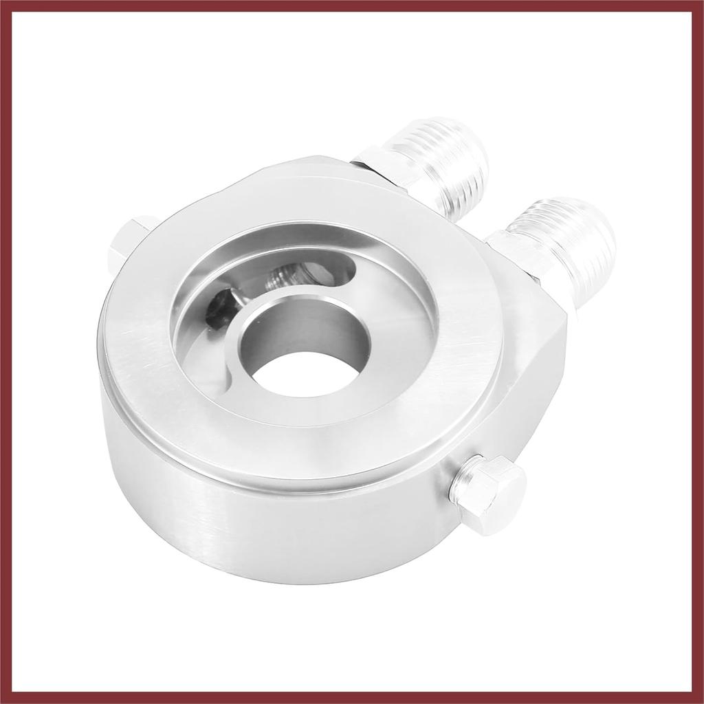 Universeller Auto-Aluminiumlegierung Ölfilterkühler Sandwich-Gewindeplattenadapter Ölkühlersatzteile Silberton M20x1.5 1/8 NPT Ersatzteile