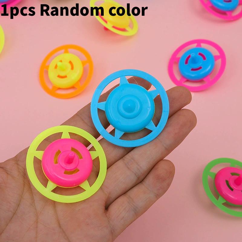 Plastic Spin Kids Gyroscope Toy With Bright Swirl Colors For Fun Play Gift