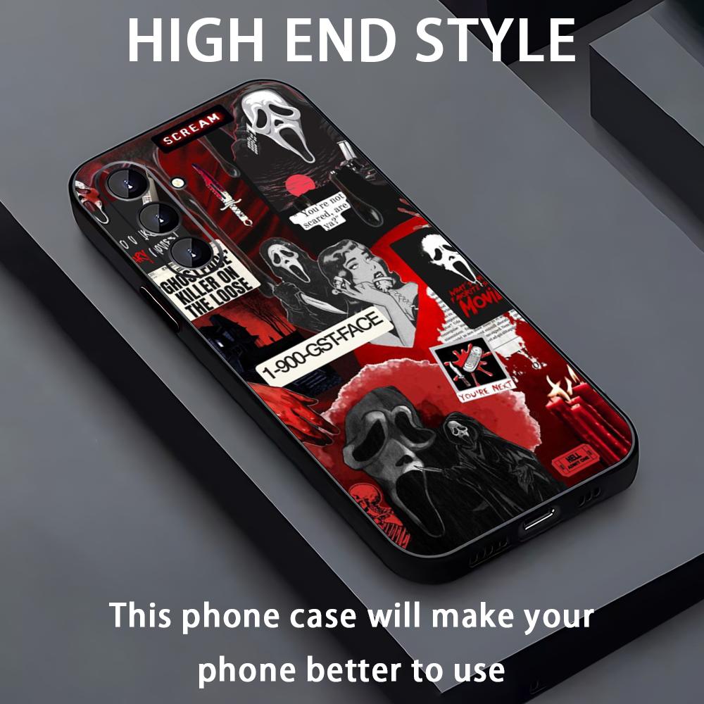 

Scream movie design ins Phone Case For Samsung Galaxy A56 A16 A36 A26 A06 A55 A54 A15 A35 A25 Soft Black Samsung A54