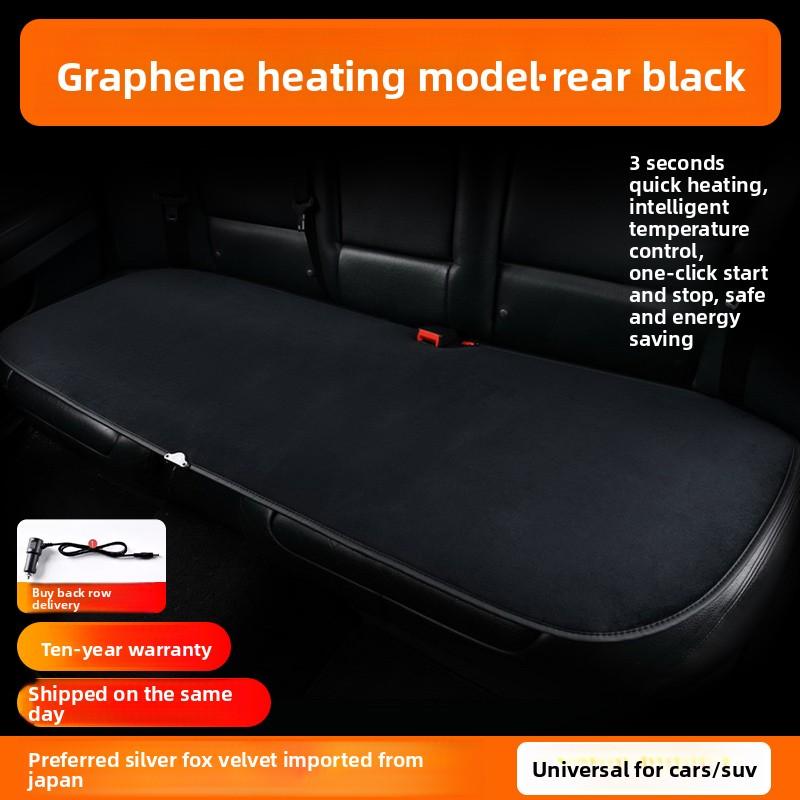 12V Car Cigarette Lighter Powered Heating Car Seat Cover 5 Motors Dual Zone Fast Heating Universal Car Seat Cushion