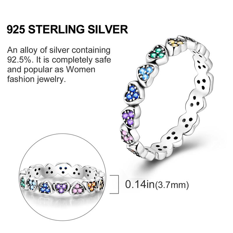 New 925 Silver Rings Zircon Sparkling CZ Rings Rings For Women Original Wedding Fine Jewelry Accessories Gifts