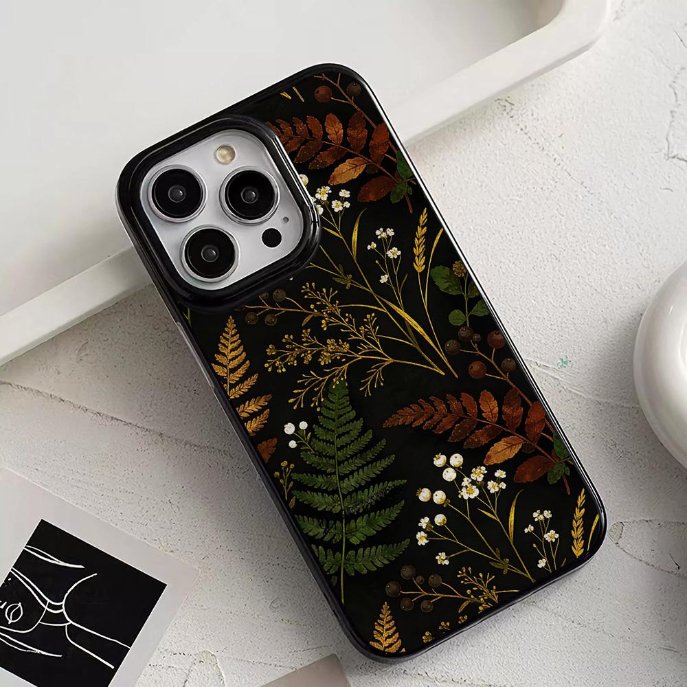 Full Screen Of Flowers And Plants Phone Case For IPhone 16 14 15 Plus 11 12 13 17 Pro Max Case Air Soft Shockproof Cases Coque