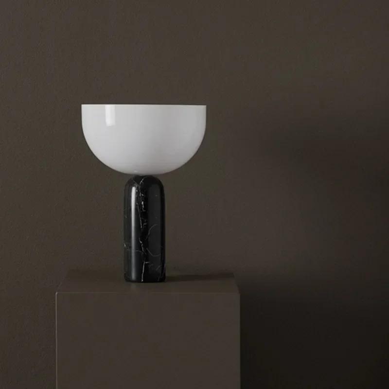 Danish Design Mushroom Table Lamp LED Minimalist Modern Marble Light Fixtures Home Decor Living Room Bedroom Study Bedside Cafe