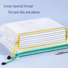 Deli 63479 A4 Transparent Mesh Zipper Bag