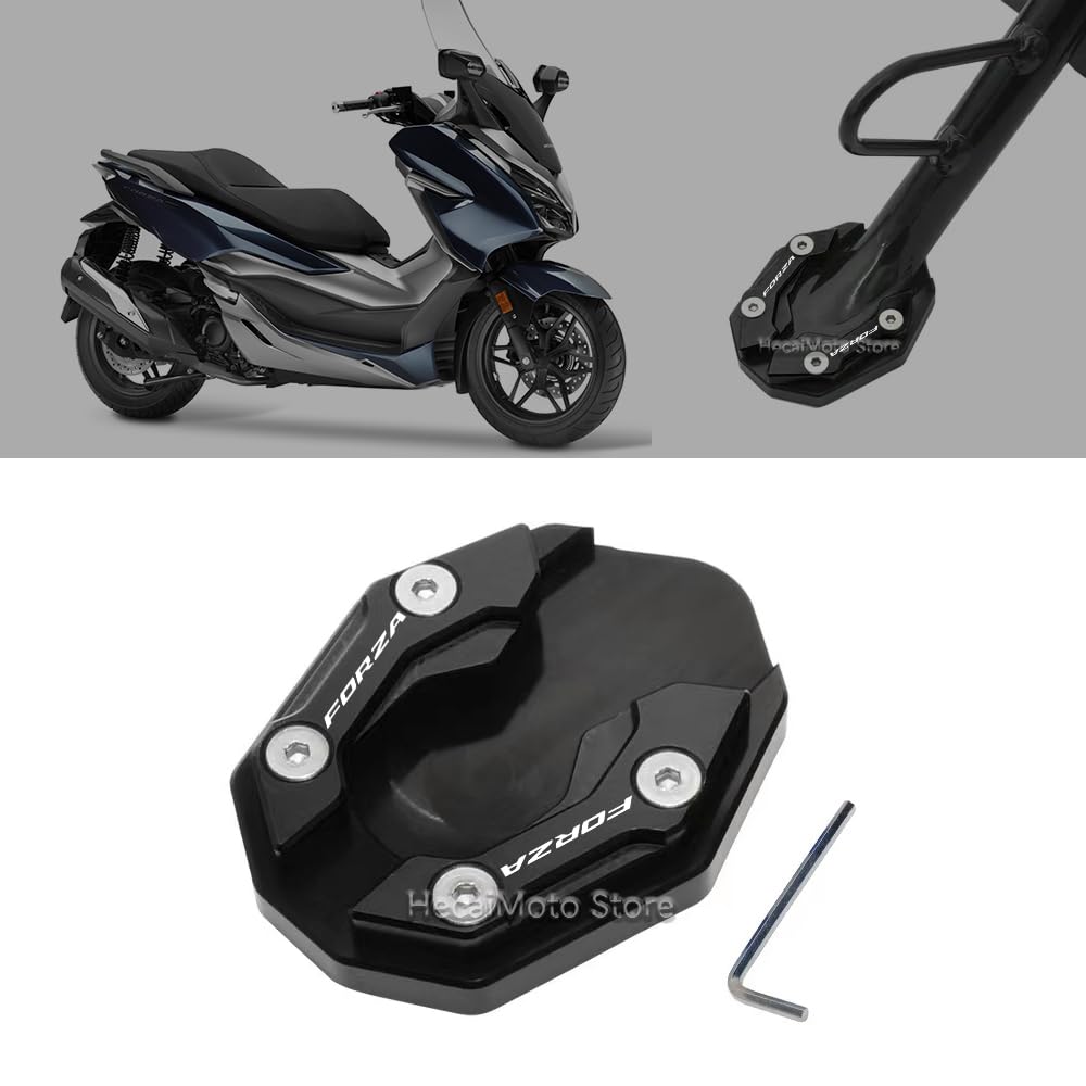 

For FORZA300 FORZA350 NSS350 Forza 300 Forza 350 nss350 Motorcycle Kickstand Motorcycle Side Bracket Pad чёрный