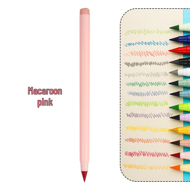 Erasable Posture Correcting Eternal Pencil - 12 Colors, No Sharpening Needed, Durable Lead, Perfect for Kids' Drawing.