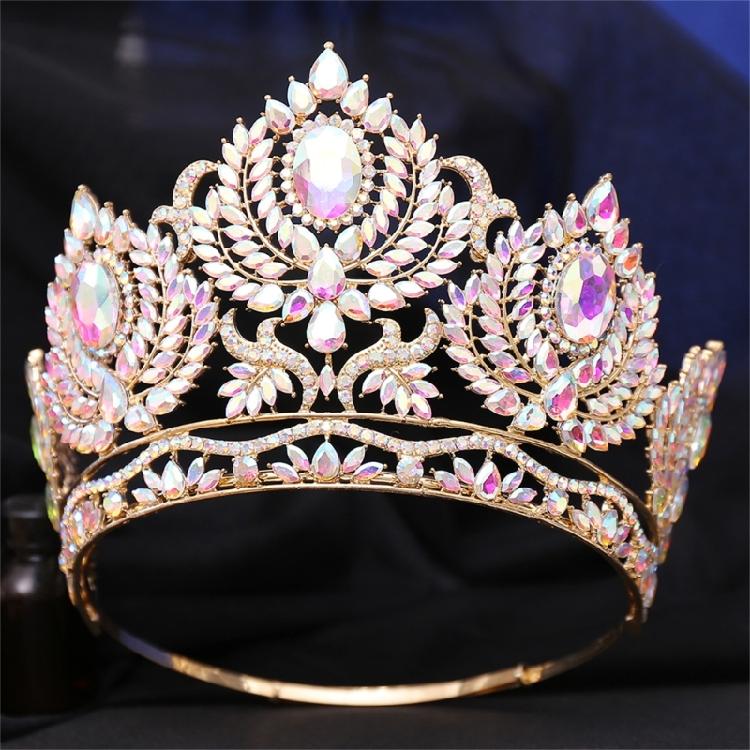 Peigne Couronne Élégant en Cristal pour Femmes Princesse Élégant Couronnes en Cristal Efficaces Diadèmes avec Pierre Colorée et Peigne