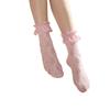 Soft And Comfortable Compression Socks For Women With Ruffle Cuff Womens Flower-made Lace Socks Compression Socks Women