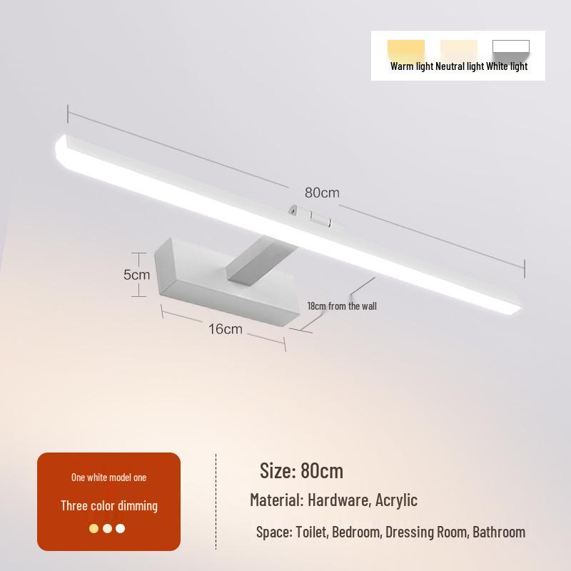 Nordic Minimalist LED Vanity Mirror Light for Bathroom