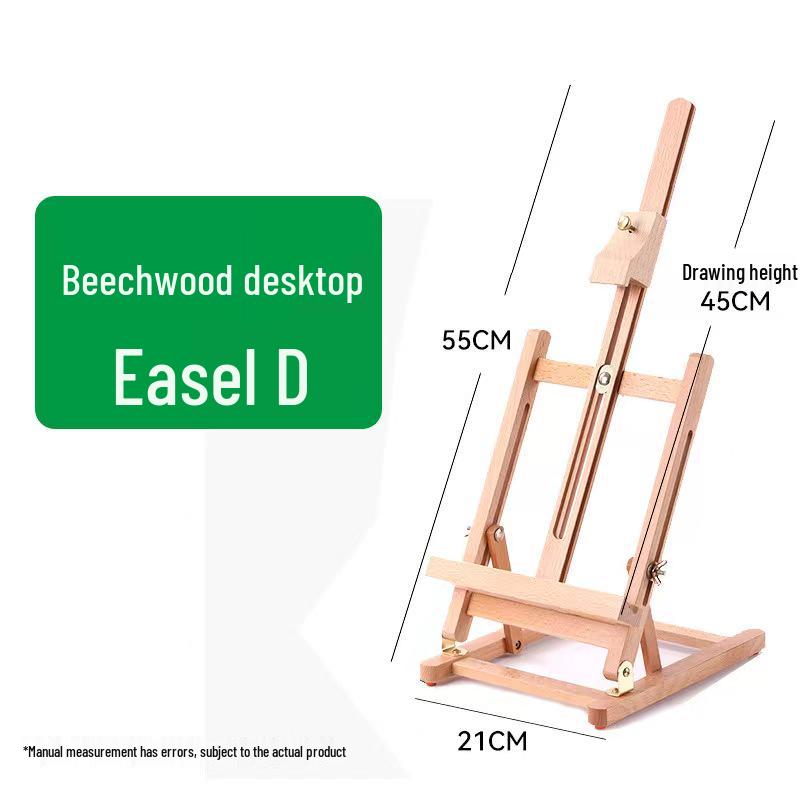 Portable Foldable Solid Wood Art Student Easel: Desktop Drawing Board and Artwork Display Stand